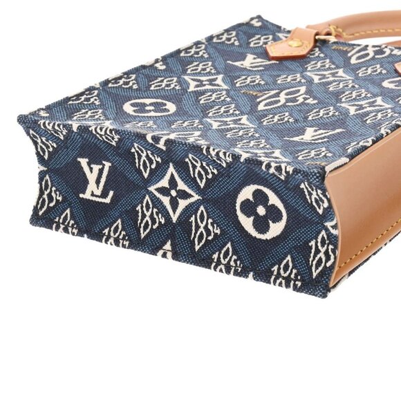 LOUIS VUITTON Monogram Petite Sac Plat Since1854 2WAY blue - Picture 7 of 16